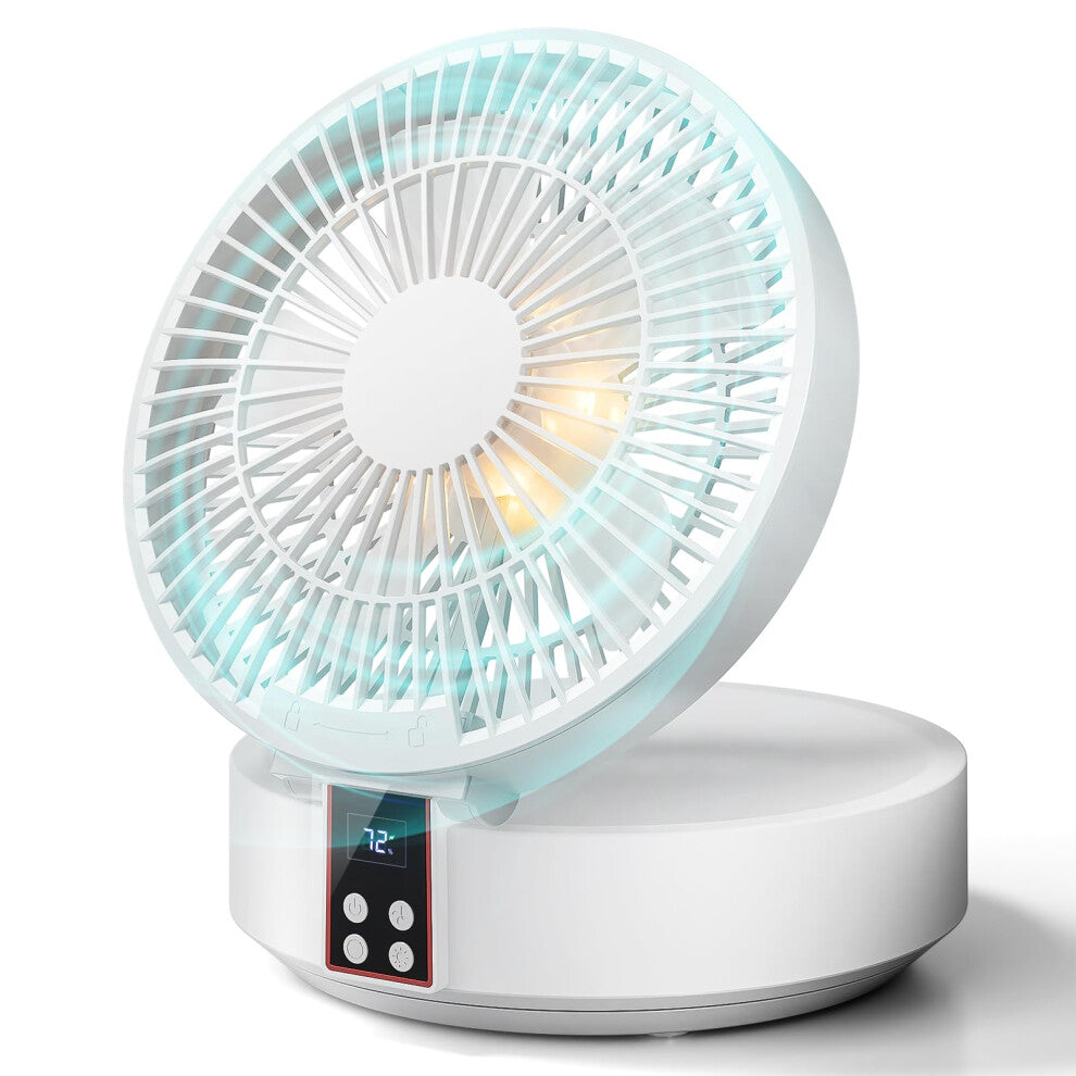 XUEYUWEN USB Rechargeable Oscillating Desk Fan with Remote Control